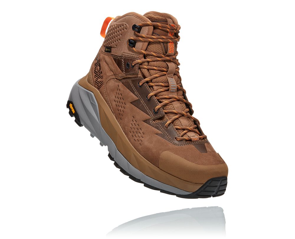 Hoka One One Kaha GORE-TEX Vandringskängor Herr Bruna/Orange - SE-8618467